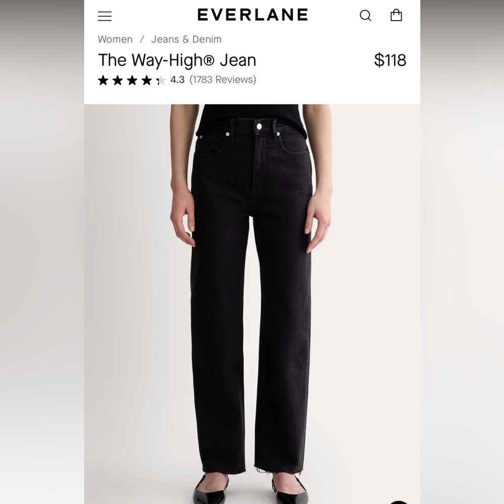 Everlane Women's Black Way-High Jeans